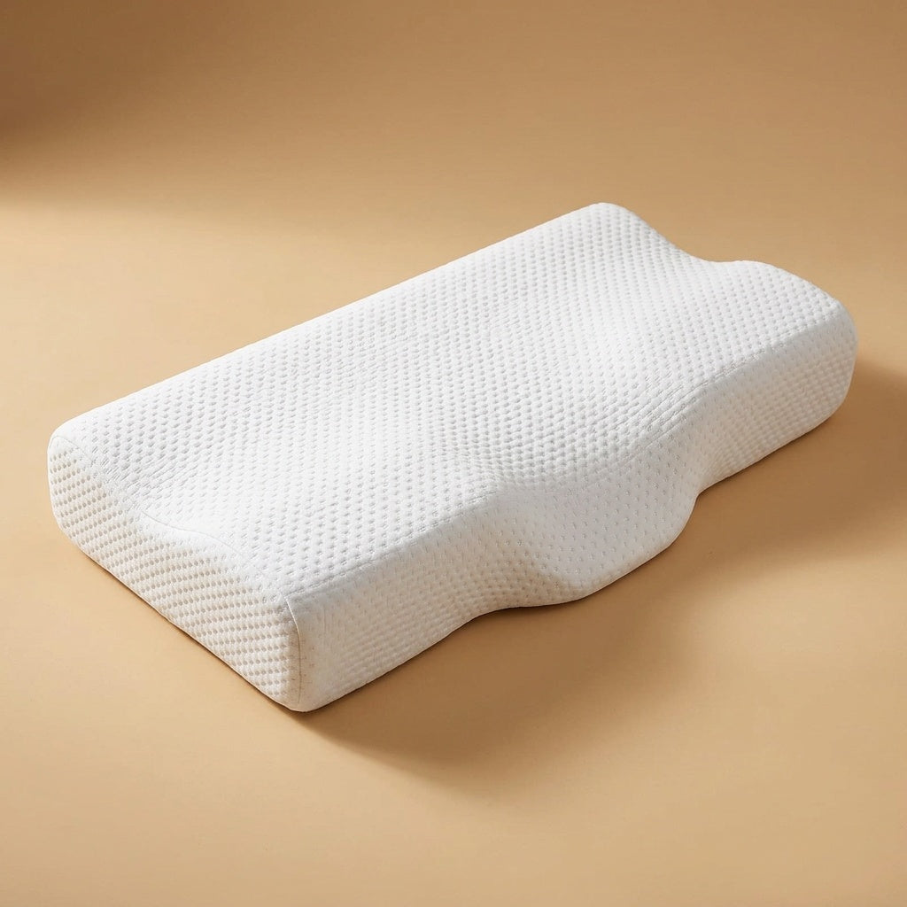 SideNest Contour Pillow, contoured butterfly shape, top view